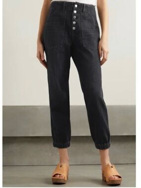 Veronica Beard Bolton Hi-Rise Elastic Hem Jeans